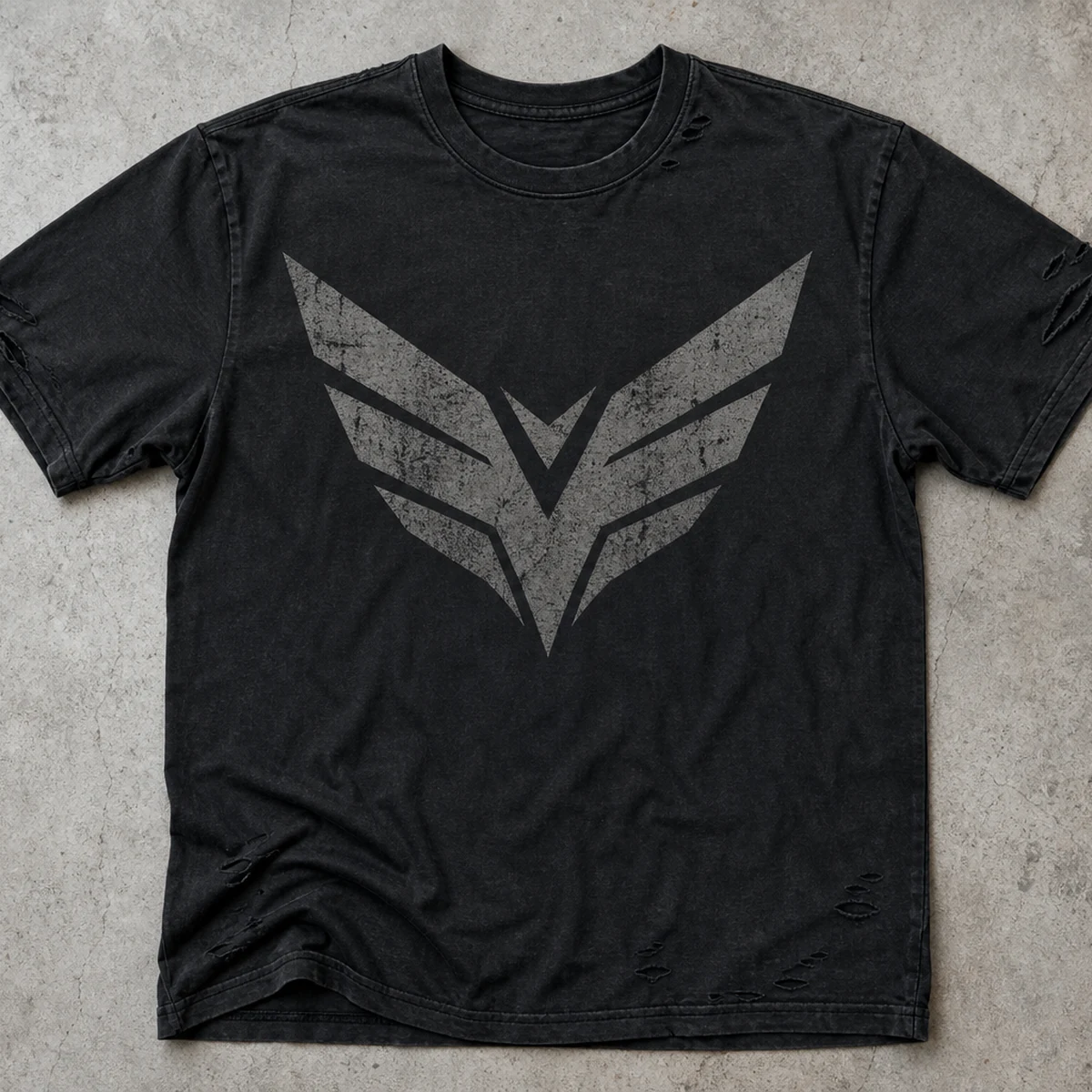 Folded graphic apparel planning scene